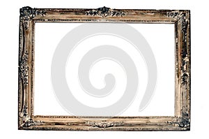 Vintage wooden frame isolated