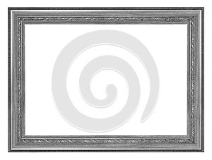 Vintage wooden frame isolated on white background