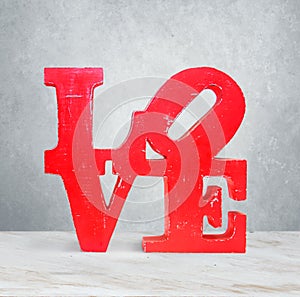 Vintage wooden letters love