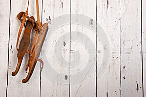 Vintage wooden skates