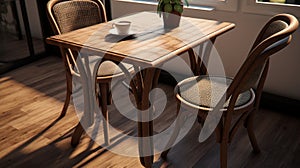 Vintage Wooden Table With Vray Tracing For Nostalgic Cottagepunk Atmosphere