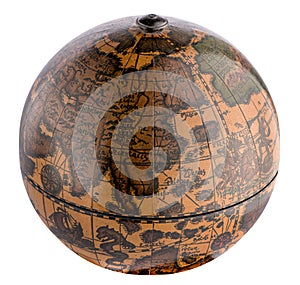 Vintage wooden terrestrial globe