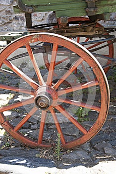 Vintage - Wooden Wagon Wheel