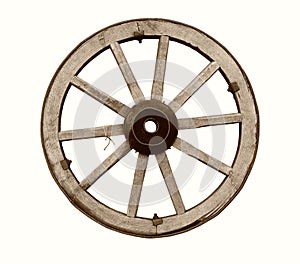 Vintage wooden wheel