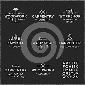 Vintage woodwork logotypes