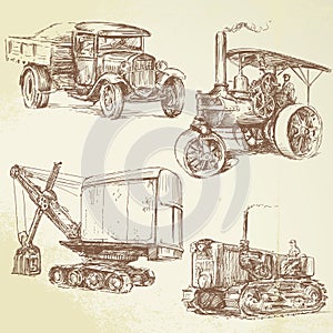 Vintage work vehicles