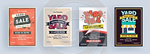 Vintage Yard Sale Flyer or Template Design.