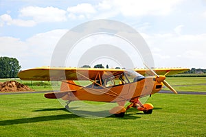 Vintage yellow airplane