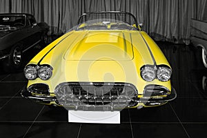 Vintage yellow Chevrolet Corvette (C1) photo