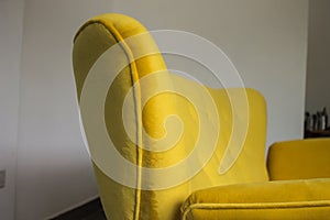 Vintage Yellow Furniture Closeup Detail Style Classic