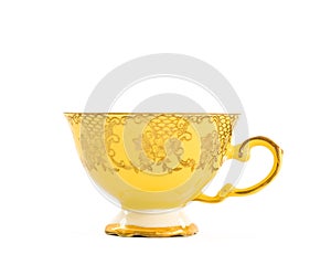 Vintage yellow teacup