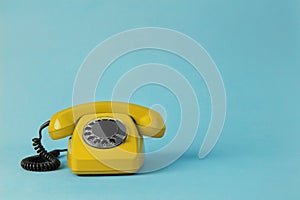 Vintage yellow telephone