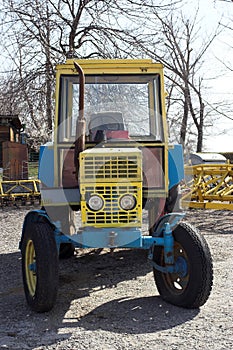 Vintage yellow tractor
