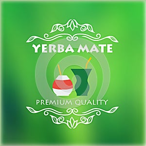 Vintage yerba mate label