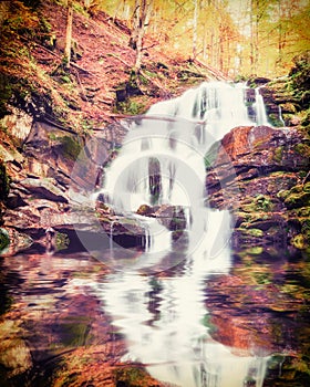 Vintagel Landscape with Waterfall