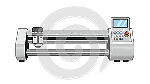 Vinyl Cutter Plotter Machine Illustration