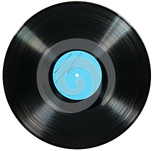 Vinyl disc isolated on white