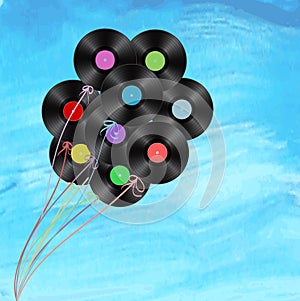 Vinyl disks as balloons