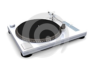 Vinyl dj turntable render