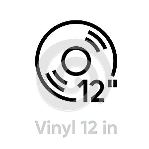 Vinyl 12 inch icon