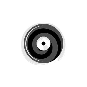 vinyl music record logo vector