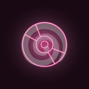 vinyl neon icon. Elements of Party set. Simple icon for websites, web design, mobile app, info graphics