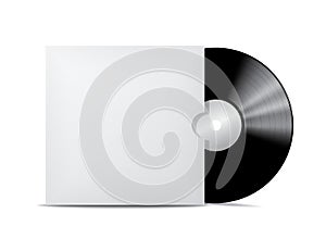 Vinyl record in blank cover envelope.