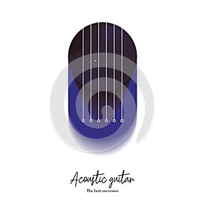 Vinyl record cover template for acoustic guitar