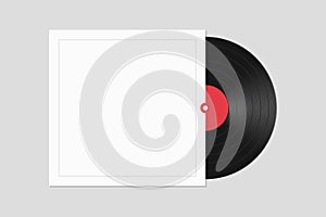 Vinyl record with cover vector illustration isolated