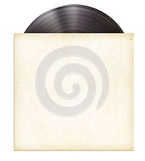 Vinyl record disc LP in paper sleeve photo