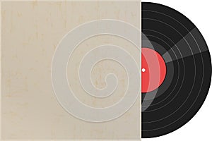 Vinyl Record with grungy cover, photo