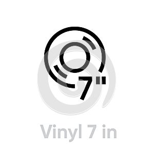 Vinyl Record 7 inch icon