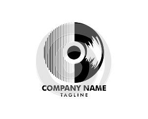 Vinyl Record Logo Template Design Vector