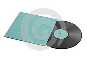 Vinyl Record Mockup - 3d rendering photo