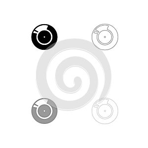 Vinyl record. Retro sound carrier set icon .