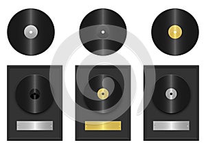 Vinyl record vector design illustration isolated on white background