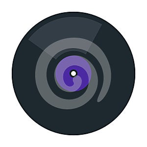 Vinyl Record vector icon flat isolated illustration