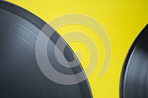 Vinyl records close up. Vinyl record texture. vinyl records macro photography. background with vinyl records