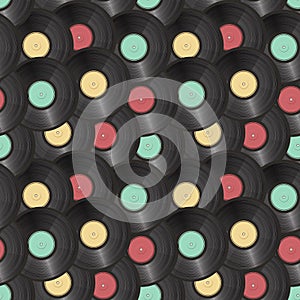 Vinyl records seamless background