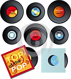 Vinyl records set