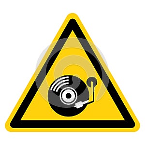 Vinyl Records Symbol Sign,Vector Illustration, Isolate On White Background Label. EPS10