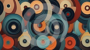 Vinyl Texture Abstract Pattern: Nostalgic Rock And Roll Design photo