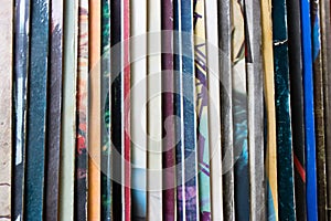 Vinylrecord packaging in vertical