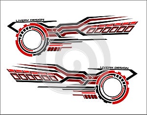 Vinyls sticker set Decals for Car truck mini bus modify Motorcycle. Racing Vehicle Graphics kit isolated vector liberty walk desig