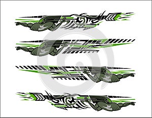 Vinyls sticker set Decals for Car truck mini bus modify Motorcycle. Racing Vehicle Graphics kit isolated vector liberty walk desig