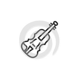 Viola, double bass line icon