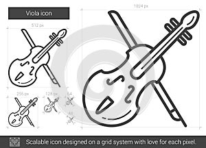 Viola line icon.