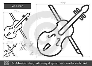 Viola line icon.