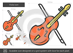 Viola line icon.