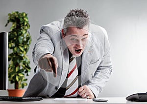 Violent command, pointing man, intolerable to Gen Z photo